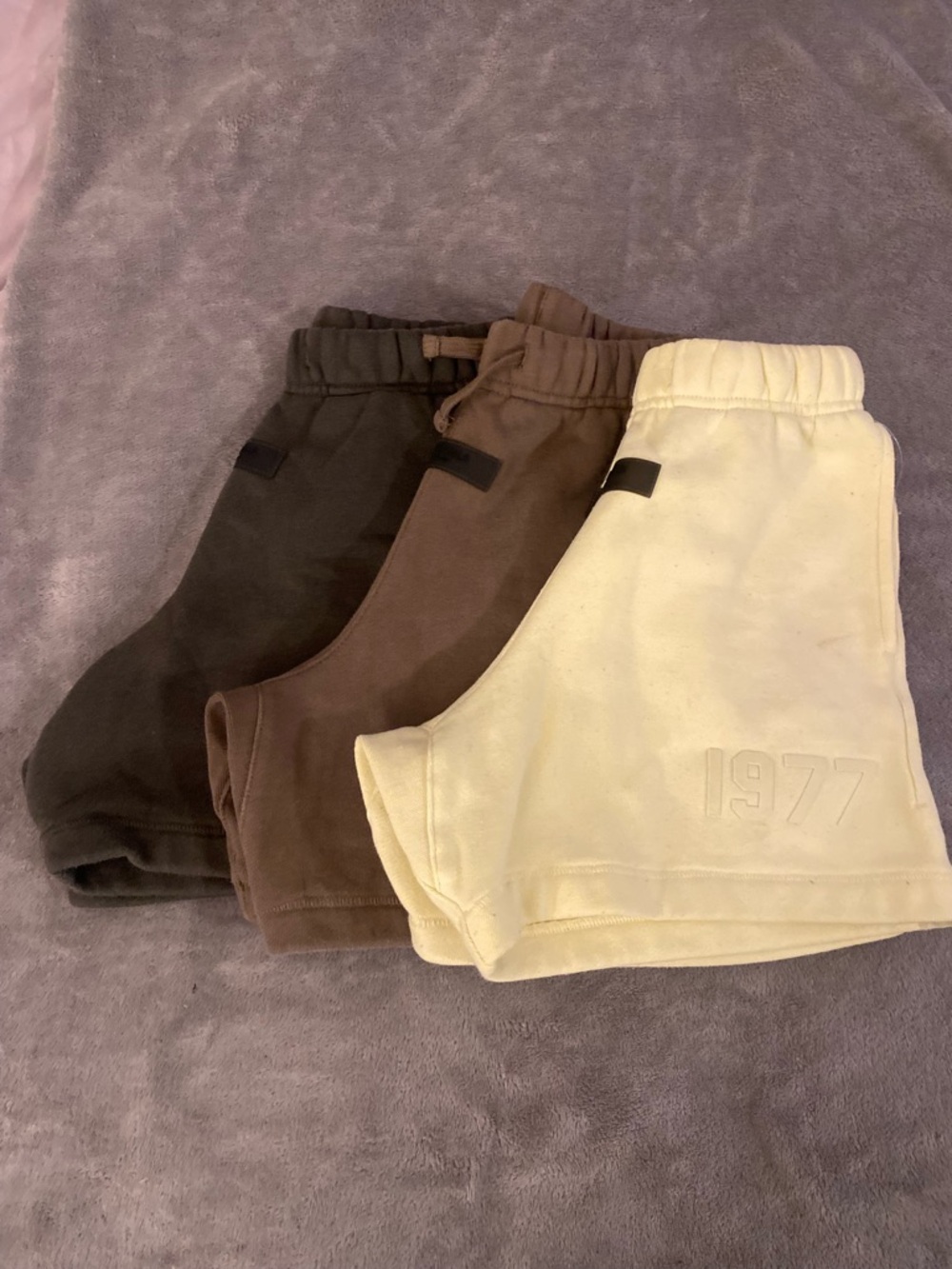 Essentials Kids 3-Pack Shorts in Black, Brown, Cream